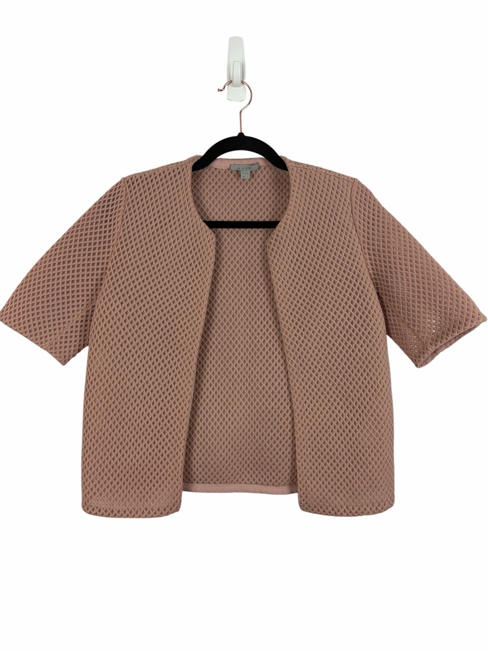 COS Dusty Pink Textured Open Front Cardigan Jacket XS